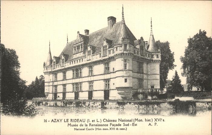 Azay-le-Rideau Chateau National Monument historique XV