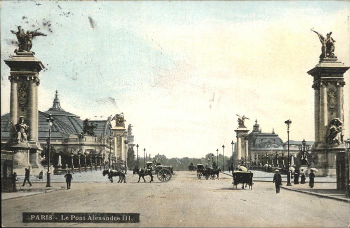 Paris Pont Alexandre III Sculpture Pferdefuhr