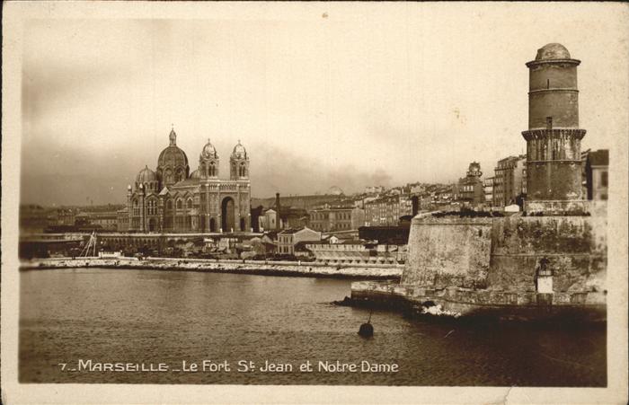 Marseille Bouches-du-Rhone Fort St. Jean et Notre Dame Cote d_Azur