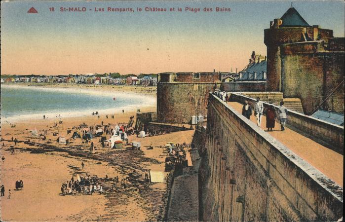 Saint-Malo 35 Les Remparts Chateau et Plage des Bains