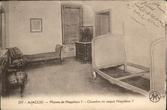 Ajaccio Maison de Napoleon Chambre