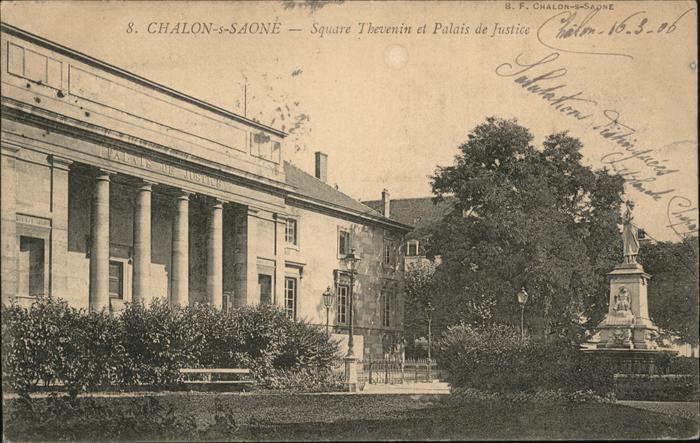 Chalon-sur-Saone Square Thevenin et Palais de Justice Mo