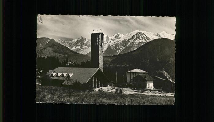 Assy-Passy Haute Savoie Eglise et le Mont Blanc
