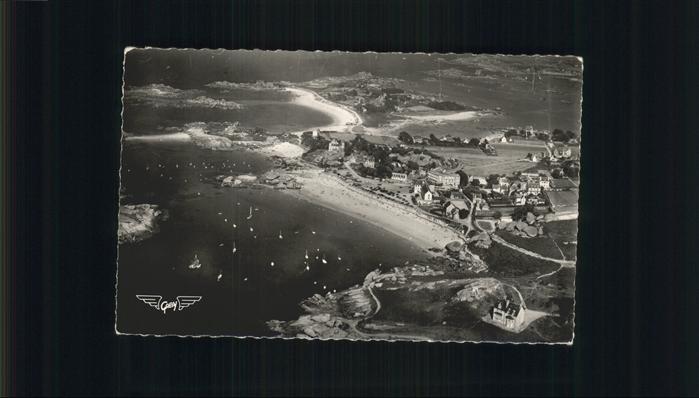 Tregastel Plage de Coz Pors vue aerienne
