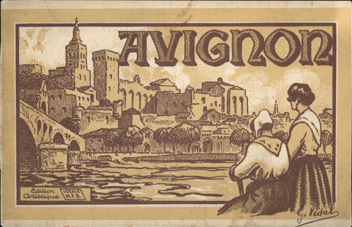 Avignon Vaucluse Vue d_ensemble Eglise Tour Bords du Rho