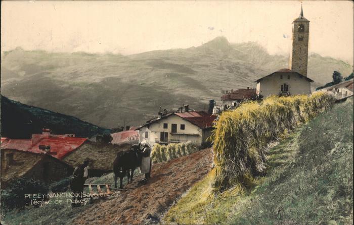 Peisey-Nancroix Vue d_ensemble Vache Eglise