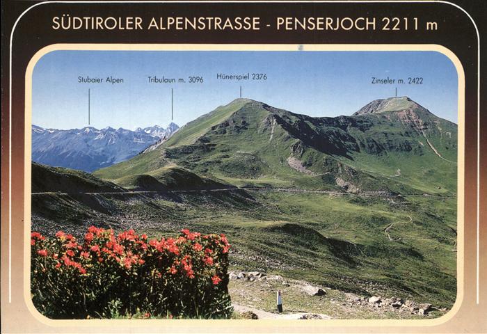 Penserjoch Passo di Pennes Suedtiroler Alpenstrasse