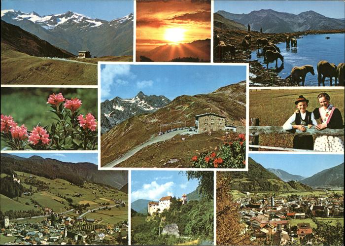 Penserjoch Passo di Pennes mit Gasthof Alpenrosenhof