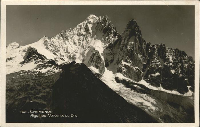 Chamonix mit Aiguilles Verte et du Dru