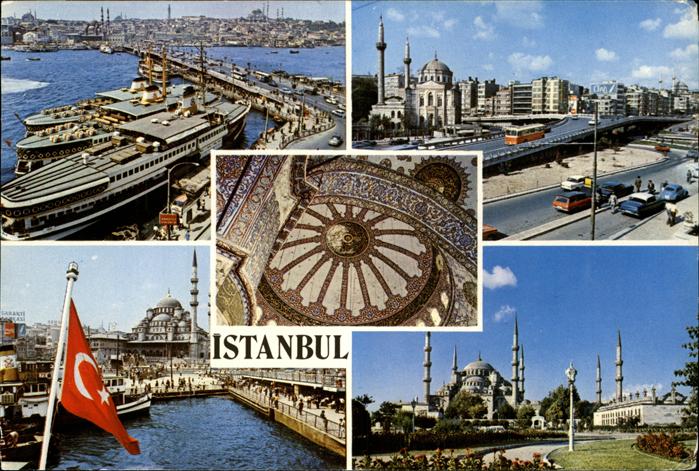 Istanbul Constantinopel Galata Koepruesue Aksaray Gecidi Yeni Camii Sultan Ahmet