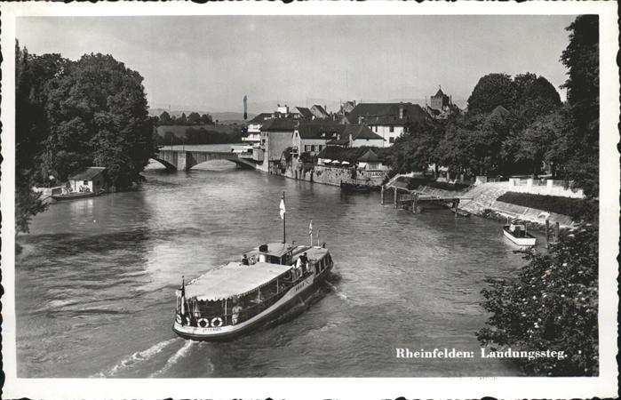 Rheinfelden AG Landungssteg Rhein Schiff Bruecke