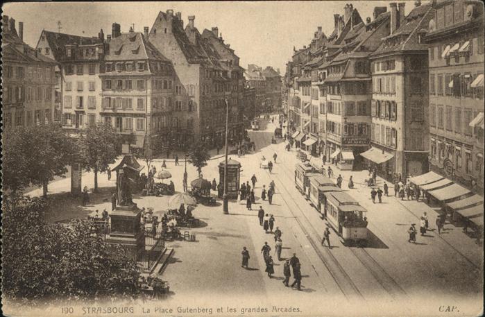 Strassenbahn Strasbourg Place Gutenberg Arcades