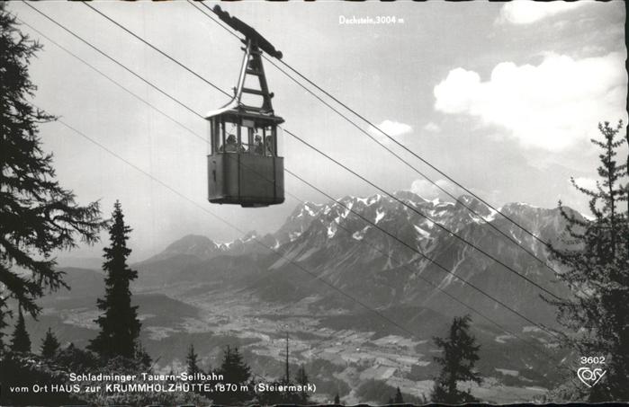 Seilbahn Schladminger Tauern Haus zur Krummholzh