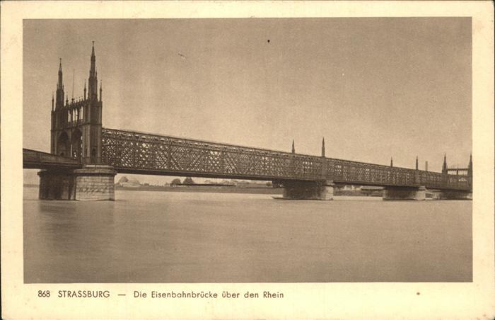 Bruecken Bauwerke Eisebahnbrücke Strassburg