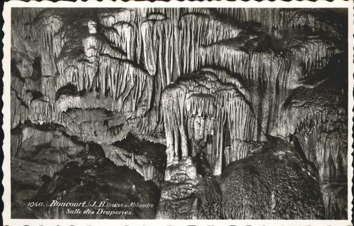 Hoehlen Caves Grottes Boncourt Salle des Draperies