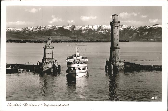 Leuchtturm Lighthouse Dampfer Lindau-Bodensee
