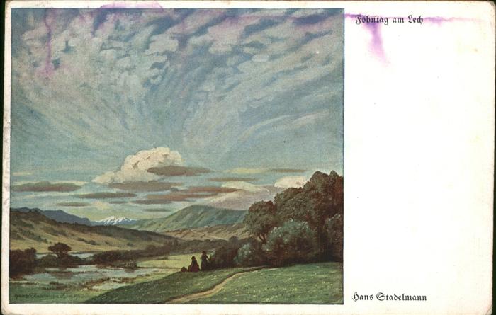 Kuenstlerkarte Hans Stadelmann Lech Wiechmann-Bildkart