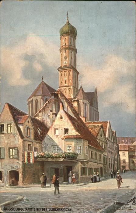 Verlag Tucks Oilette Nr. 2009 Augsburg Ulrichskirche