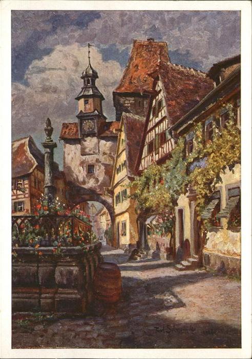 Sollmann Paul Rothenburg-Tauber Röderbogen Markusturm