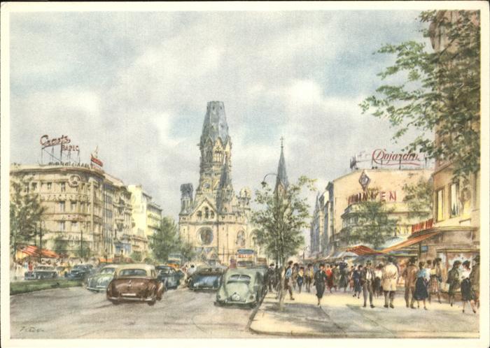 Kuenstlerkarte Wolfgang Tritt Berlin Kaiser-Wilhelm-Ge