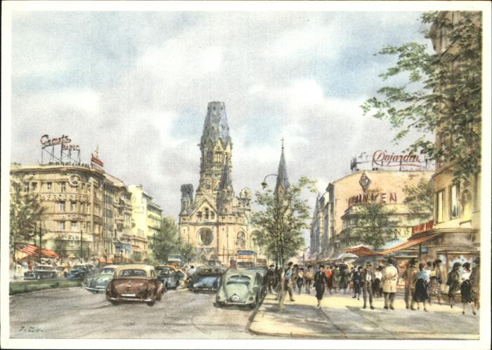 Kuenstlerkarte Wolfgang Tritt Berlin Kaiser-Wilhelm-Ge