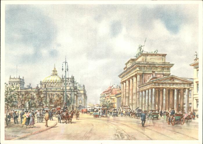 Kuenstlerkarte Wolfgang Tritt Berlin Brandenburgertor