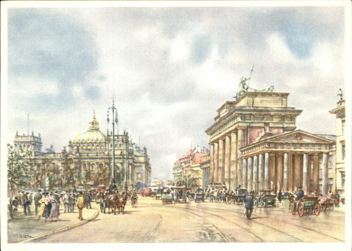 Kuenstlerkarte Wolfgang Tritt Berlin Brandenburgertor