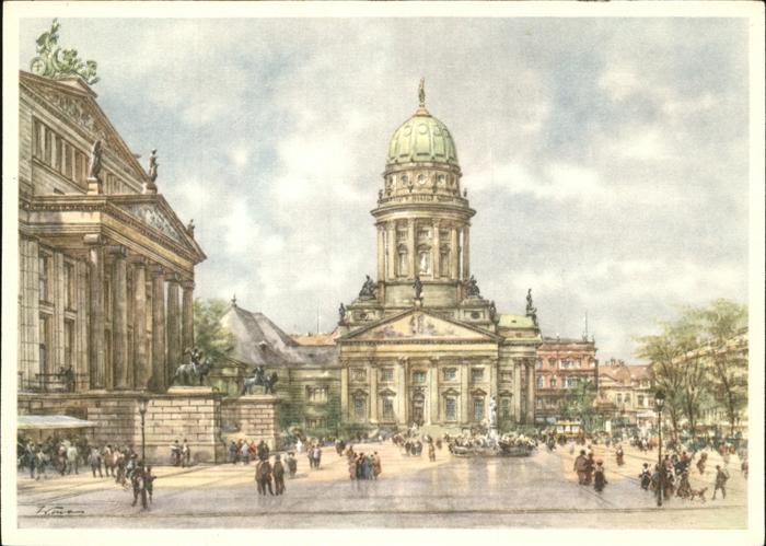 Kuenstlerkarte Wolfgang Tritt Berlin Gendarmenmarkt