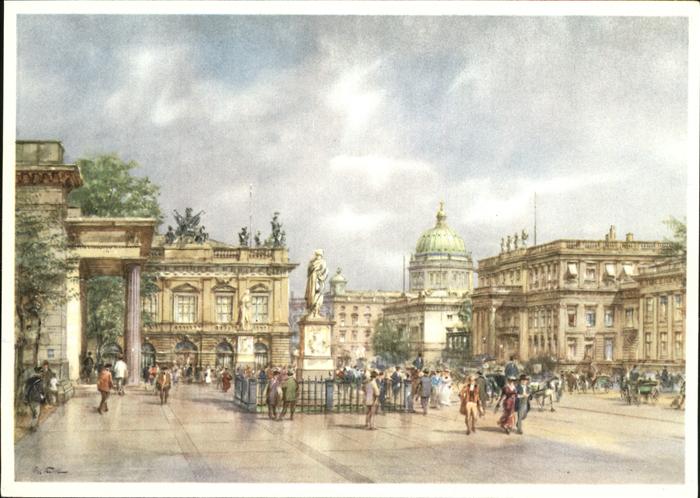 Kuenstlerkarte Wolfgang Tritt Berlin Linden/Partie am