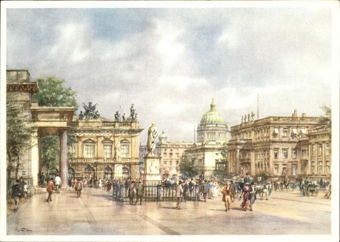 Kuenstlerkarte Wolfgang Tritt Berlin Linden/Partie am