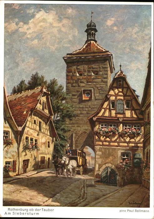 Sollmann Paul Rothenburg-Tauber Am Siebersturm Pferde