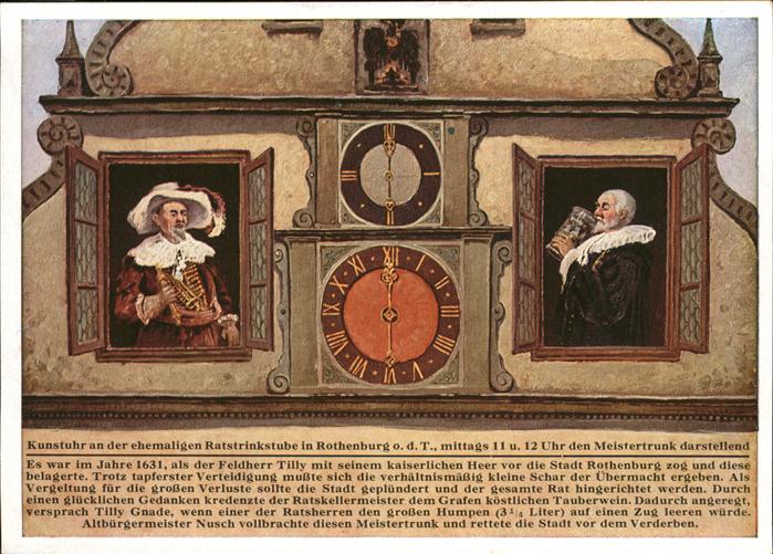 Moessler L. Nr. 0024 Rothenburg-Tauber Kunstuhr Mei