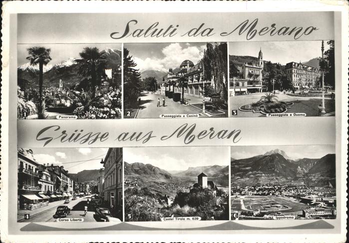 Merano Meran Panorama Passaggiata e Casino Passeggia