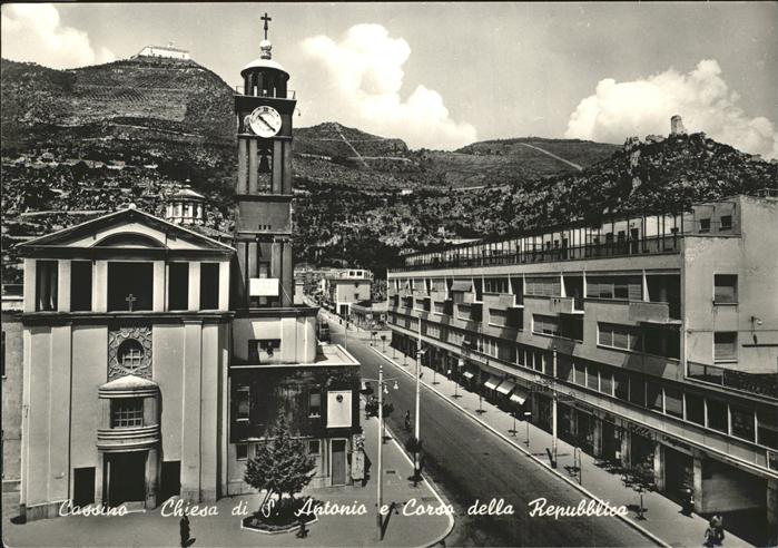 Cassino Chiesa di San Antonio e corso della Rep