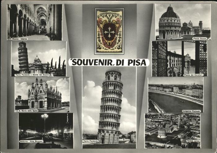 Pisa Duomo Interno Torre Pendente Abside del