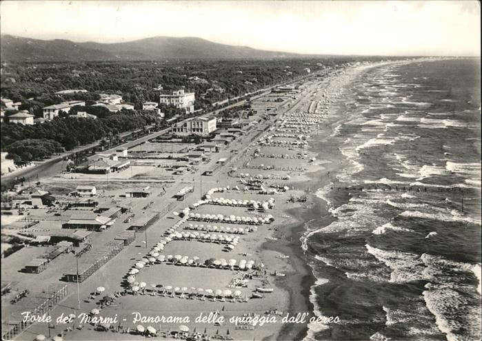 Forte dei Marmi Panorama della spiaggia dall aereo