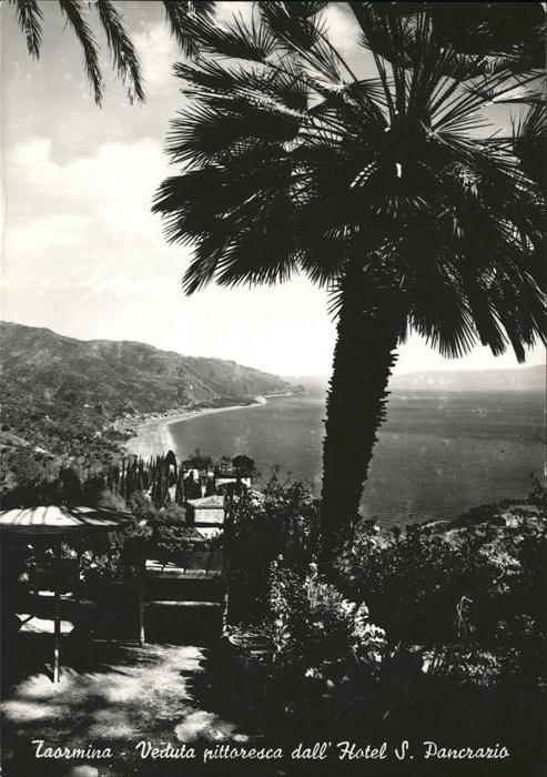 Taormina Sizilien Veduta pittoresca dall Hotel S Pancrazi
