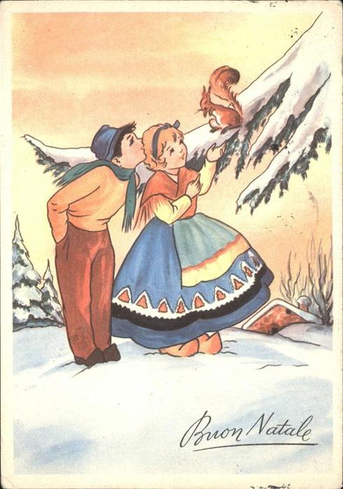 Taormina Sizilien Grusskarte Buon Natale