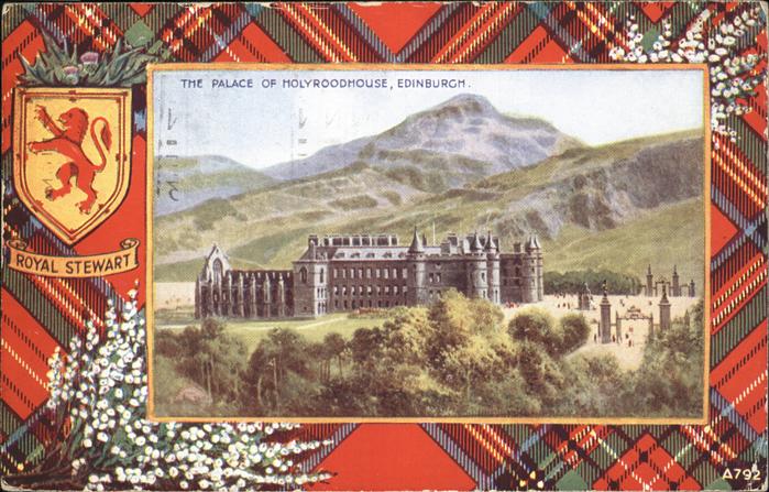 Edingburgh Grossbritannien Palace of Holyroodhouse Royal Stewart Wappen