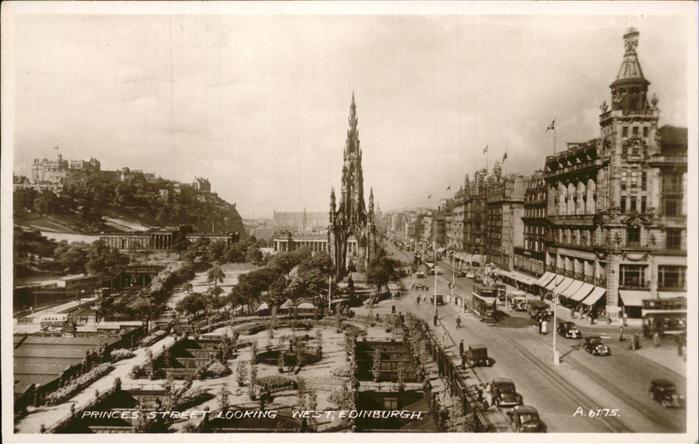 Edingburgh Grossbritannien Princes Street West