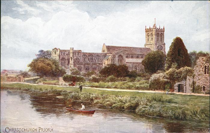 United Kingdom Christchurch Priory Kuenstlerkarte