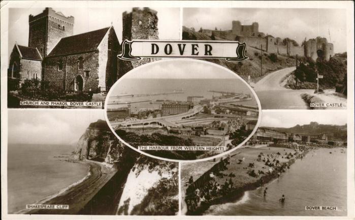 Dover Kent UK Harbour Dover Castle Beach