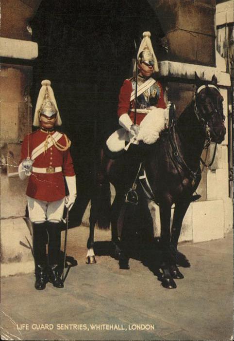 London Life Guard Sentries Whitehall