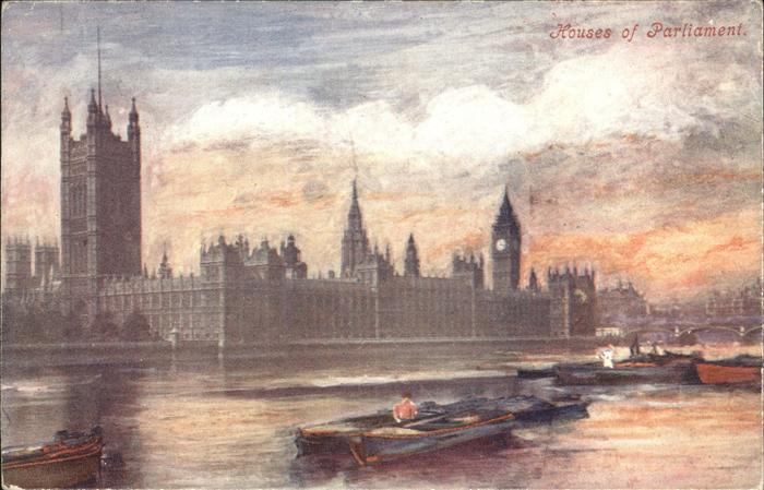 London Kuenstlerkarte House of Parliament