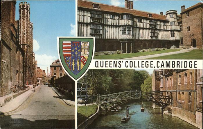Cambridge Cambridgeshire Quenns College Wappen