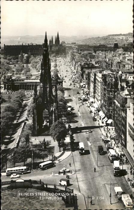 Edingburgh Grossbritannien Princes Street Looking