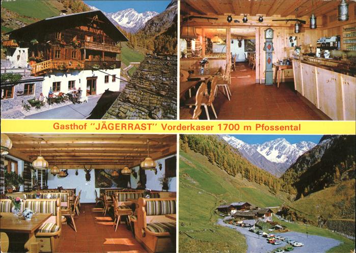 Suedtirol Pfossental Gasthof Jägerrast