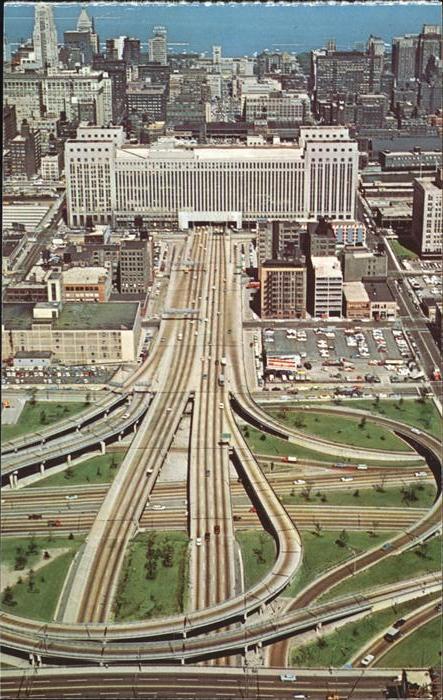 Chicago Illinois Eisenhower Expressway United States Post Office Building Dan Ry