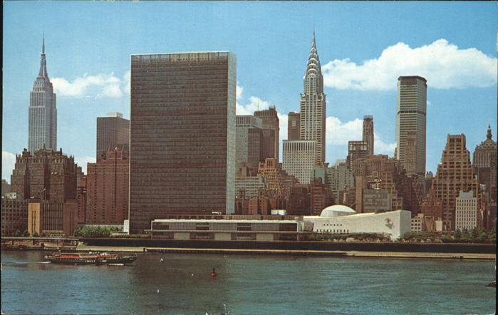 New York City United Nations Headquarters Skyline Manhatten Empire State Buildin