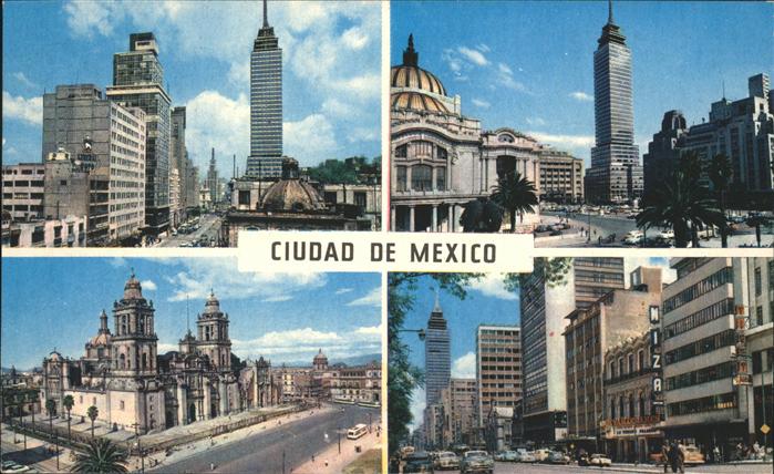 Mexico City Cuatro vistas de la ciudad